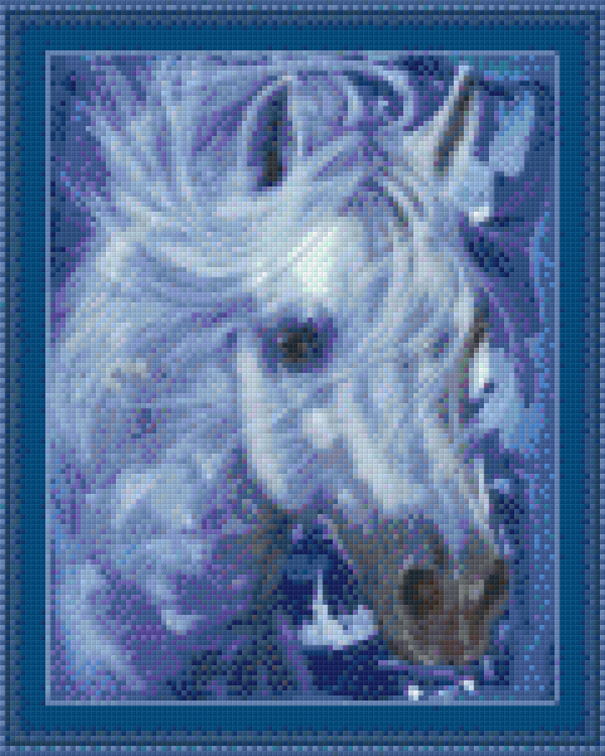 Fiery Horse [9] Nine Baseplates Pixelhobby Mini mosaic Art Kit image 0
